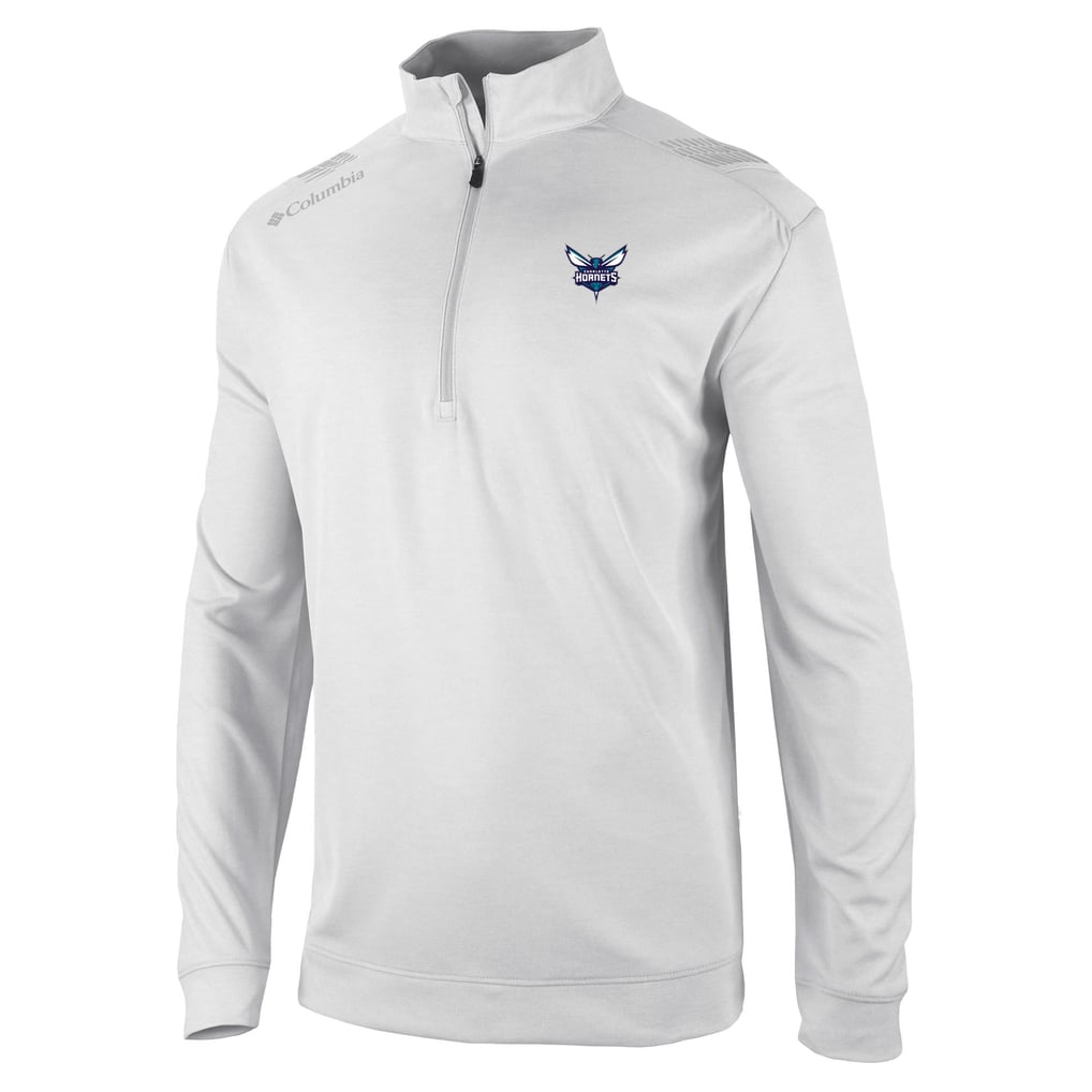 Charlotte Hornets Columbia Oakland Downs Quarter-Zip Pullover - White